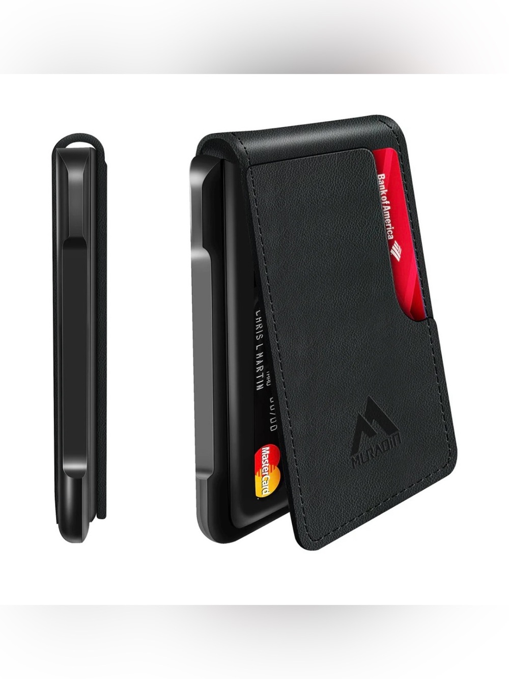 Muradin Slim Black Wallet